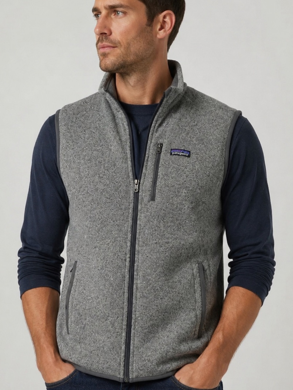 Patagonia Better Sweateryy Vest Men’s Large Gray Full Zip Fleece Outdoor